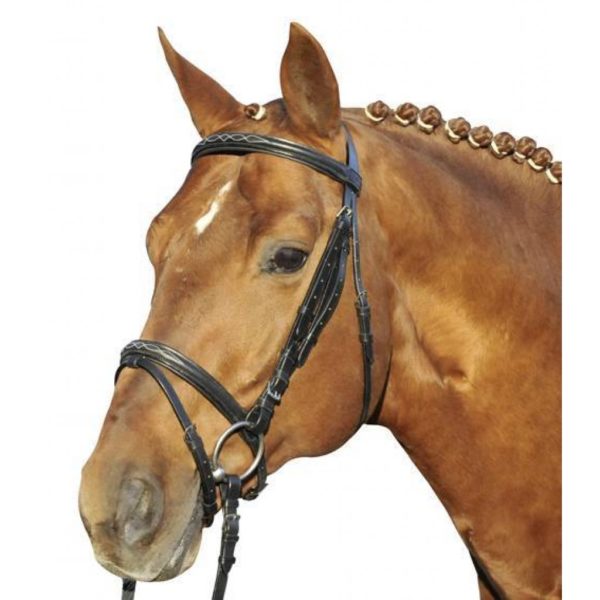 Uzdečka HKM hnědá lesklá PONY